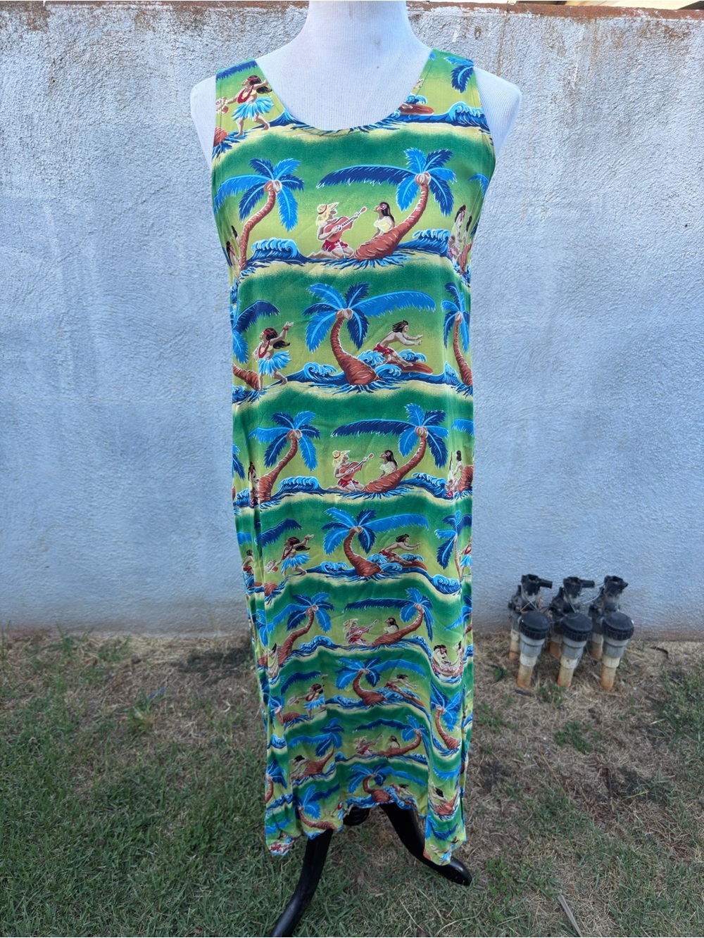 PreOwned Reyn Spooner Dress  Hawaiian Print Multicolored Women's Medium